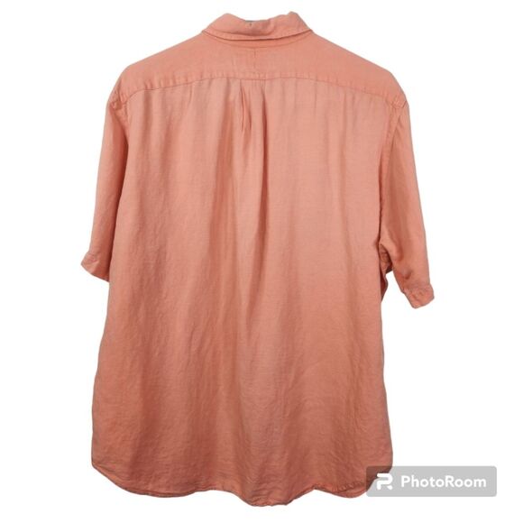 Vintage Polo Ralph Lauren Mens Classic Fit Linen/Silk Blend SS Button Up Size L - Picture 2 of 6